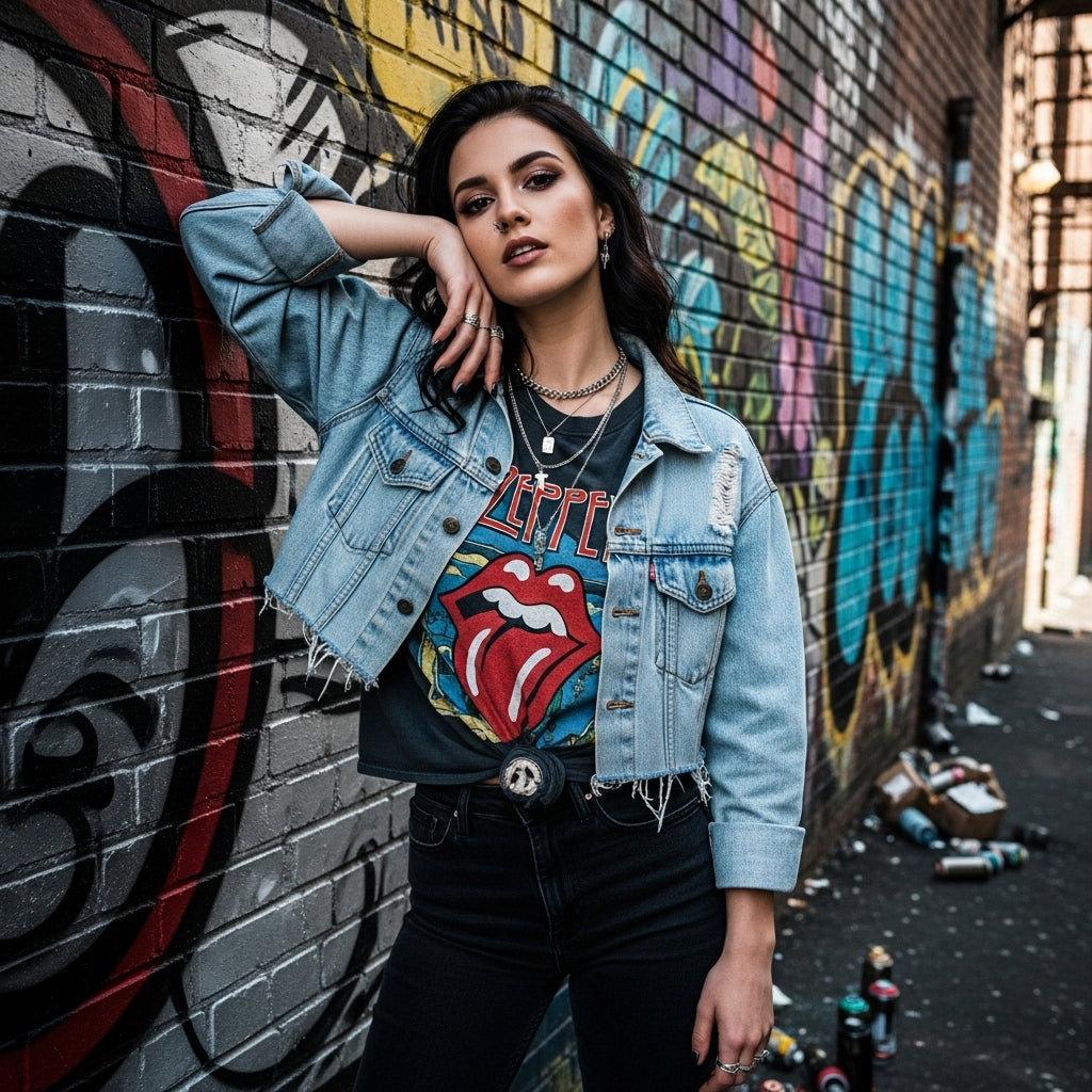 Urban Edge Cropped Denim Jacket